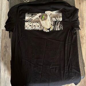 DUX waterfowl Tshirt black size Large. Duck hunting clothes. Mallard t shirt.
